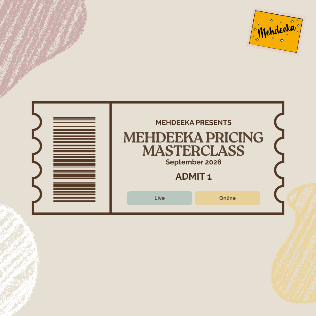 Mehdeeka Pricing Masterclass (Virtual) | 20 and 27 September 2026